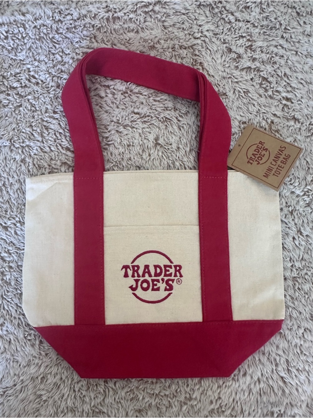 Trader Joes Mini Canvas Tote x4 - Picture 5 of 5